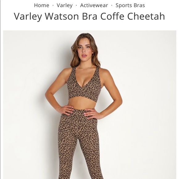Varley Watson Bra Coffe Cheetah size large - Picture 11 of 13